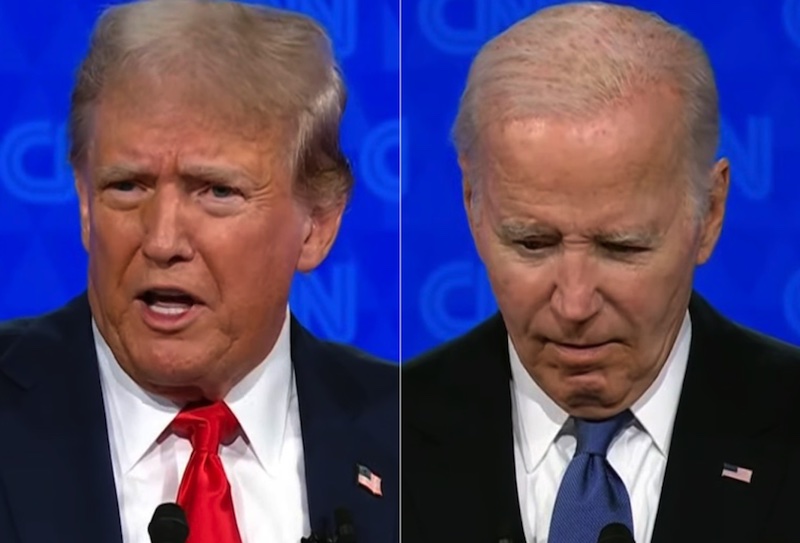 O republicano Donald Trump venceu claramente o debate com Joe Biden, na opinião de analistas - Foto: reprodução redes sociais.