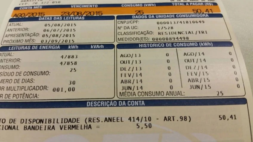 Conta de energia