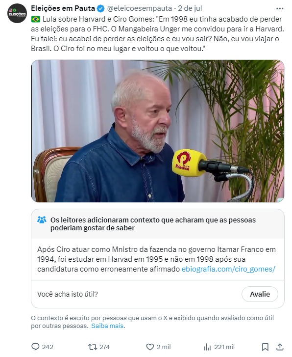 Lula Twitter