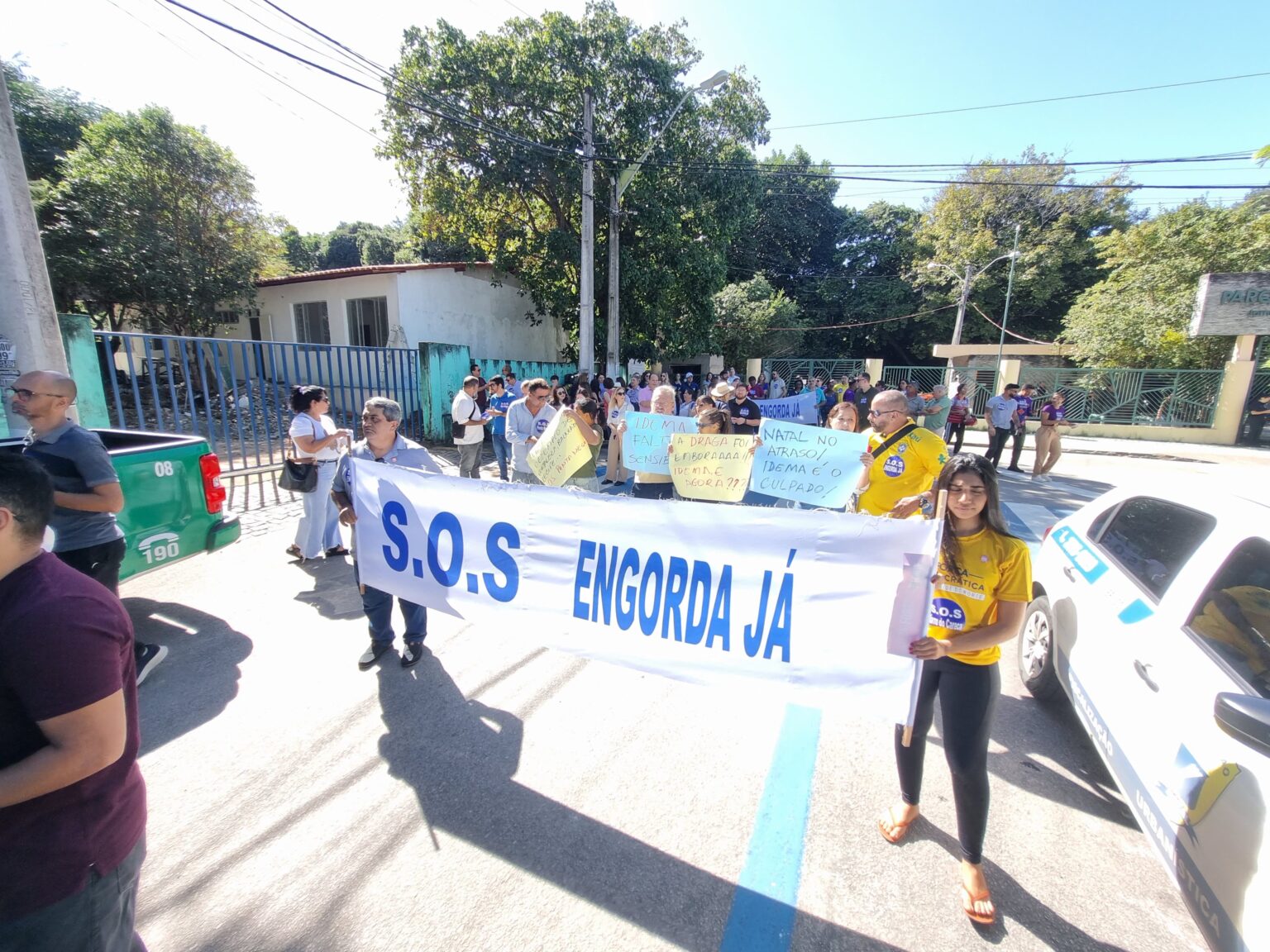 Protesto Idema trade turístico (Foto: Thales Ikaro)