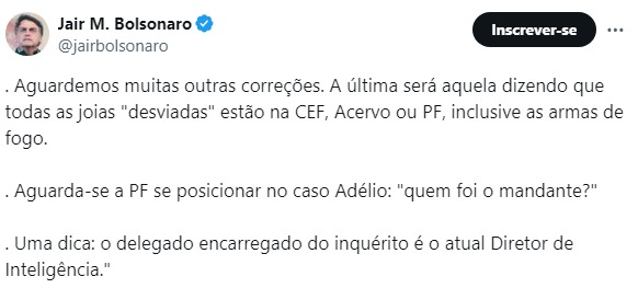 Bolsonaro erro joias