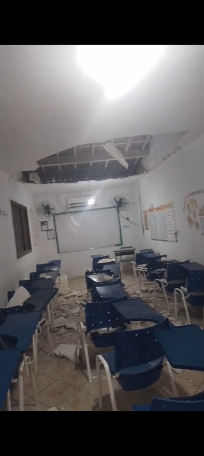 escola municipal em Genipabu está desabando e alunos sofrem com descaso em Extremoz