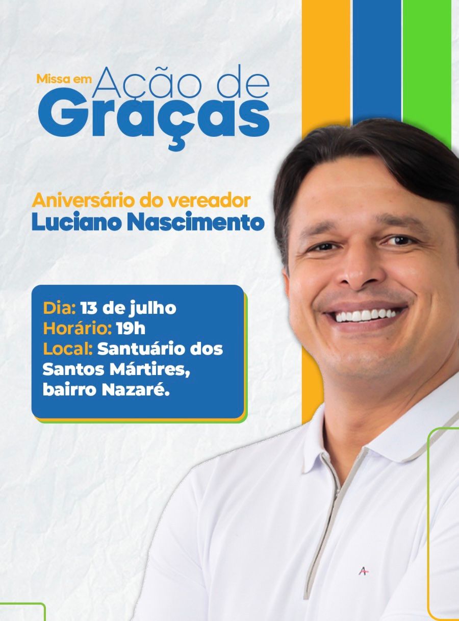 Luciano Nascimento Comemora Aniversário com Missa em Ação de Graças