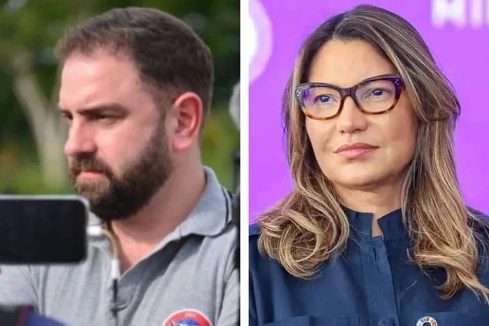 Luis Cláudio e Janja, filho e esposa de Lula