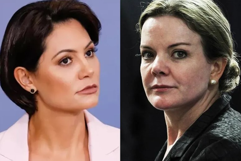 Michelle Bolsonaro aciona Gleisi no STF para esclarecer publicação ligando ela a ‘roubo de joias’, ‘rachadinha’ e ‘golpe’ (Foto: Isac Nóbrega/PR e Jorge William/Ag. O Globo)