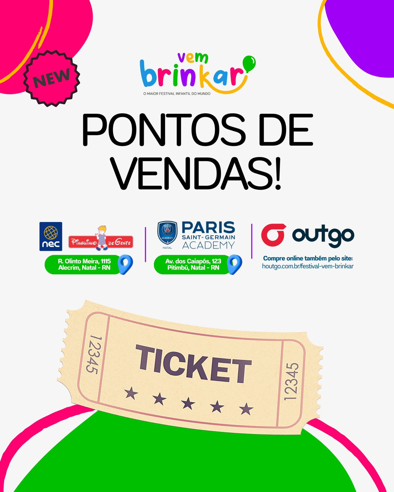 Festival Vem Brinkar traz apresentações infantis e brinquedos infláveis no dia 27