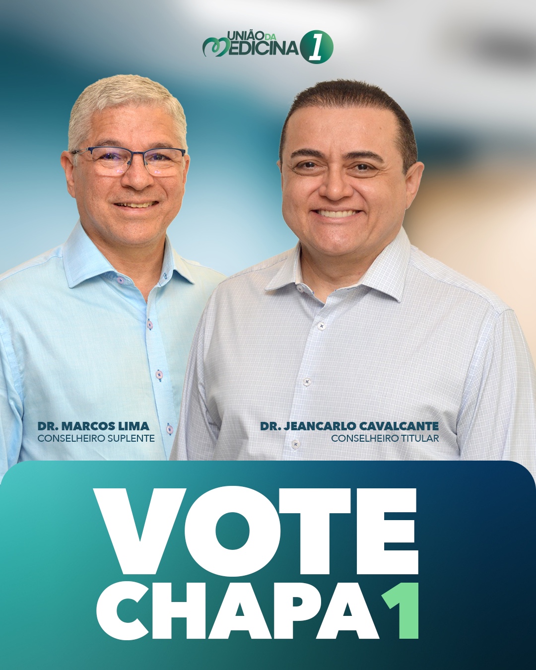 Chapa 1 União da Medicina convoca médicos e médicas do RN a votarem nas eleições do CFM