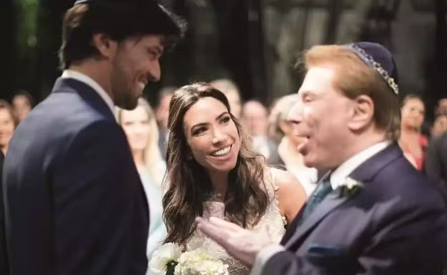 Fábio Faria, Patrícia Abravanel e Silvio Santos: genro do apresentador está mobilizando esforços ante internação (Foto: Reprodução)