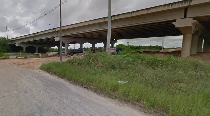 DNIT alerta para interdição parcial do viaduto do km 104 da BR-101/RN, em Paramirim (Imagem: Google Maps)