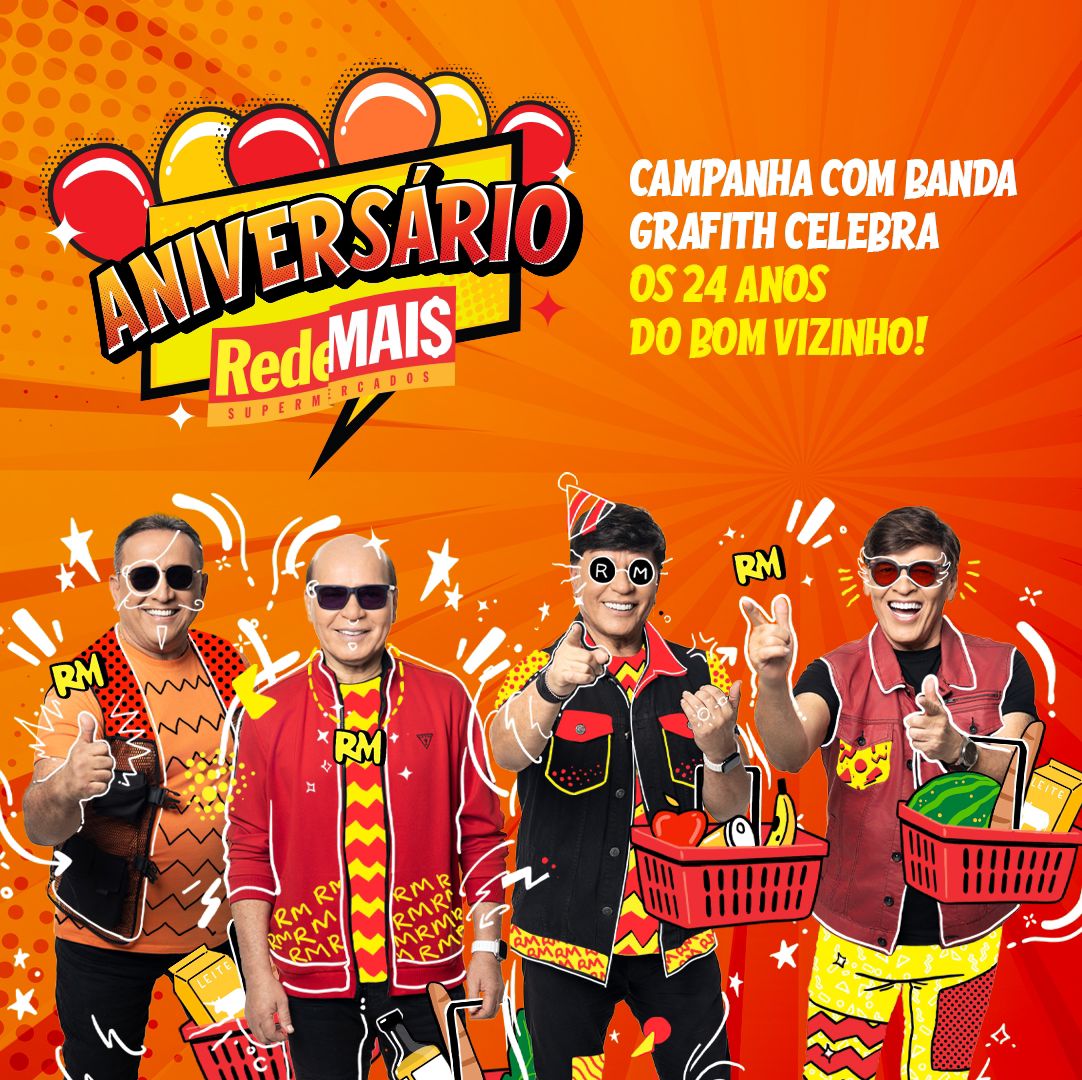RedeMais celebra 24 anos com grande campanha e movimenta a cidade