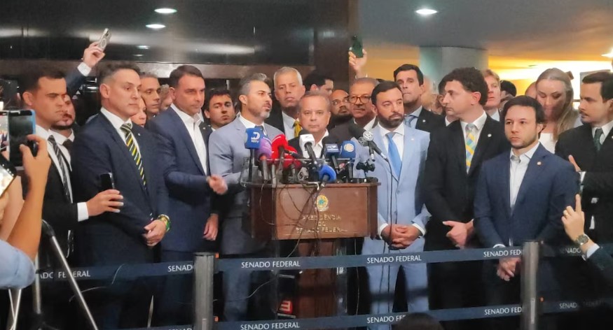 Senadores apresentaram pedido de impeachment de Alexandre de Moraes a Rodrigo Pacheco | Foto: Apolos Neto