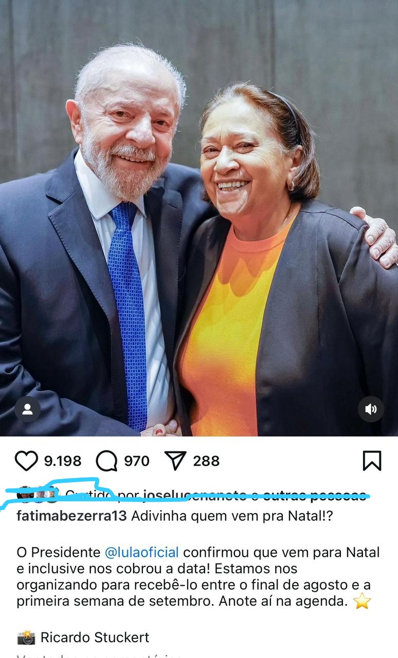 Fátima anuncia visita de Lula e cai na conversa de quem enrola até os próprios petistas