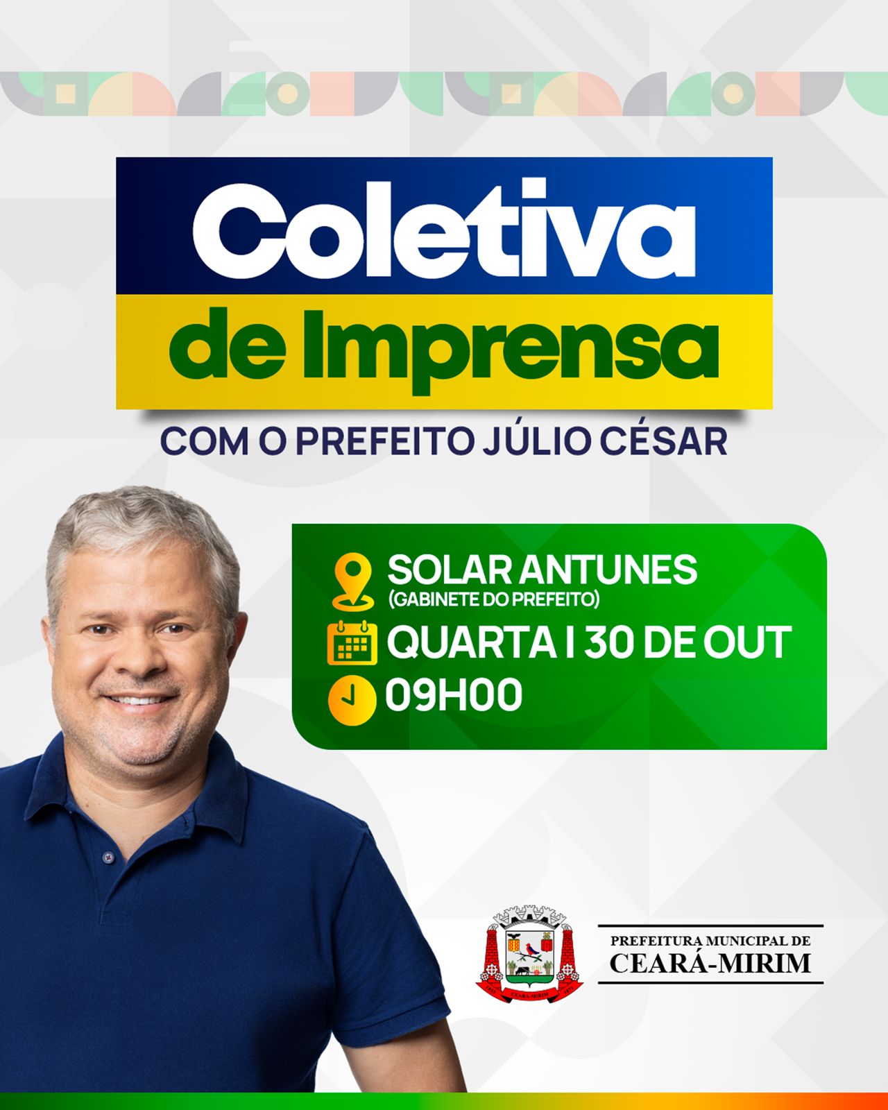 Prefeito de Ceará-Mirim realiza coletiva para apresentar novos projetos e balanço das ações