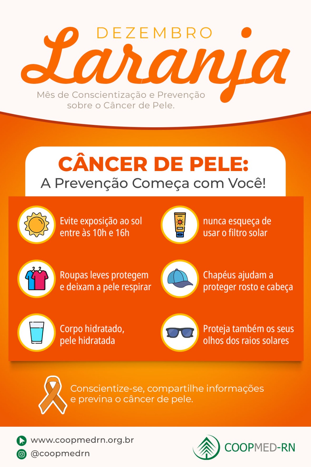 Coopmed-RN lança  Campanha de Conscientização em Alusão ao Dezembro Vermelho e Dezembro Laranja