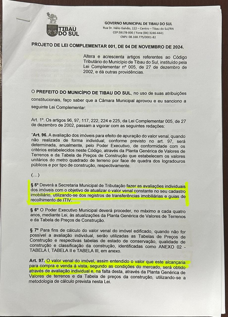 Absurdo: Prefeitura de Tibau segue exemplo de Fátima e quer aumentar imposto