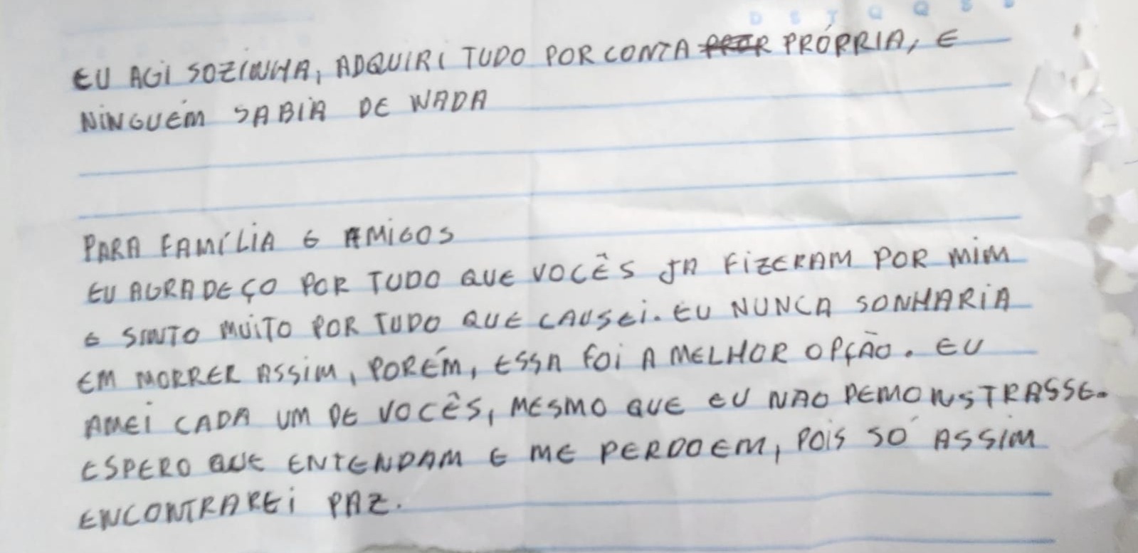Jovem que atirou em colega dentro de escola deixou bilhete: 