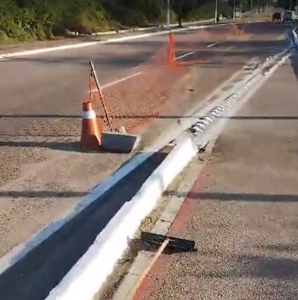 Obra do governo coloca em risco ciclistas na Rota do Sol