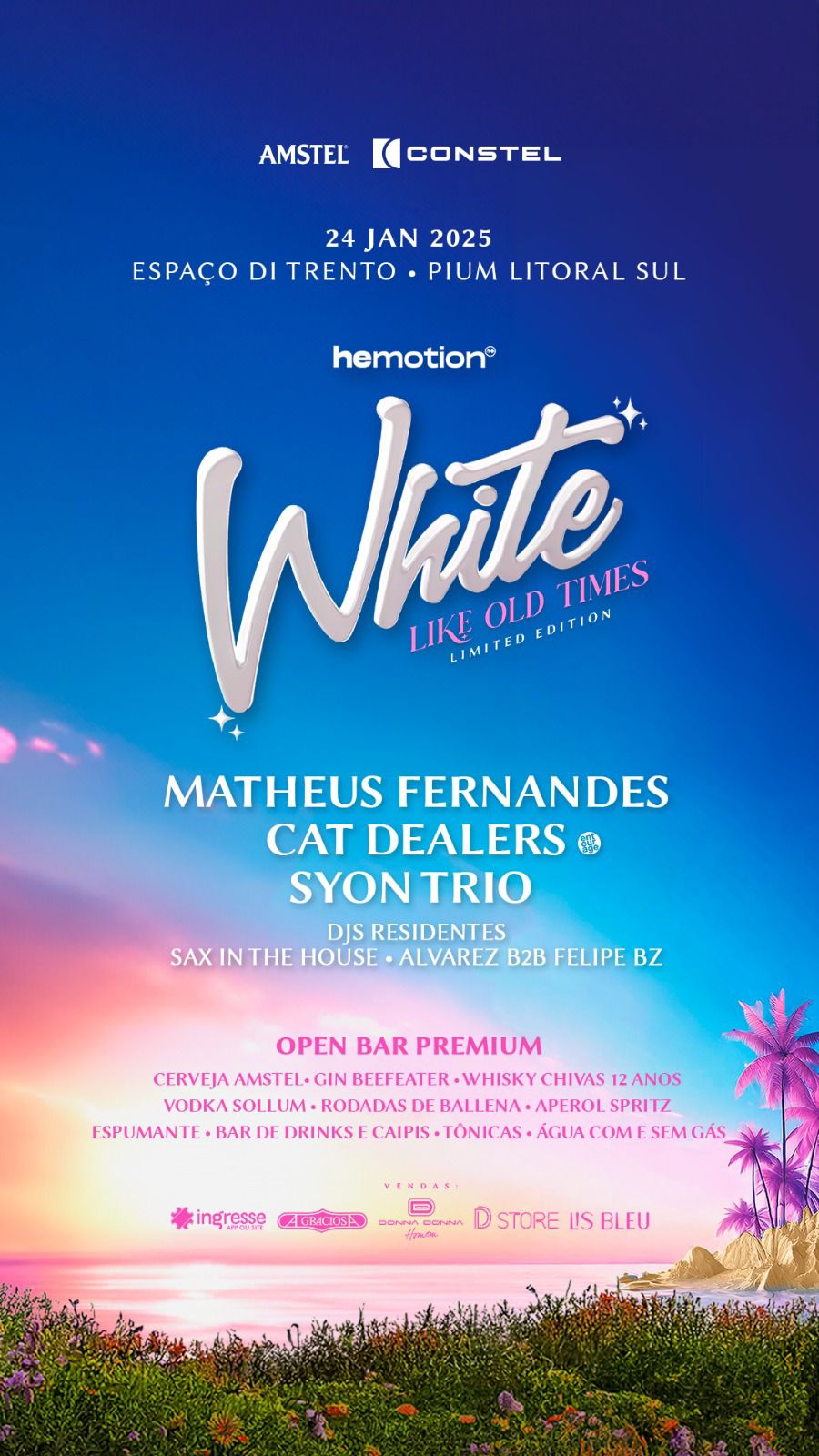 Bebidas premium garantem sofisticação e exclusividade na Hemotion White 2025