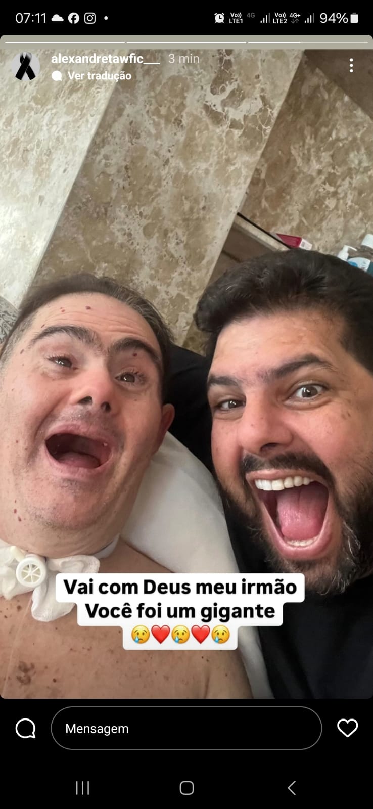 Morre Serginho, irmão do produtor Alexandre Tawfic