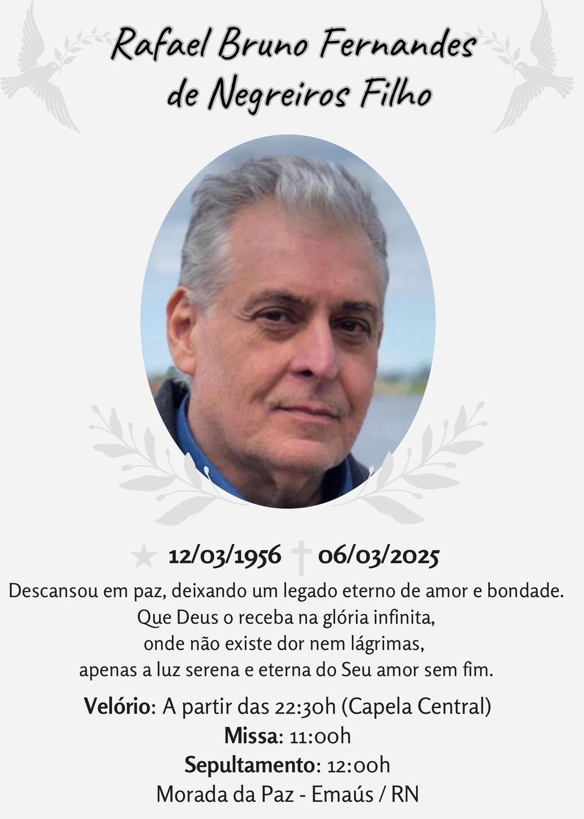 Velório e sepultamento de Rafael Negreiros Filho