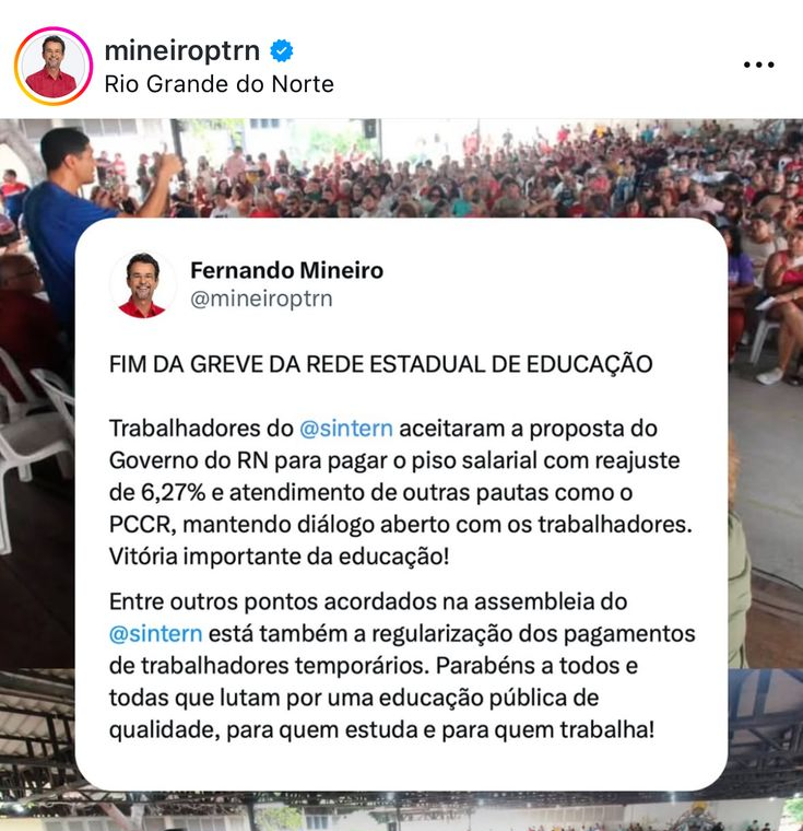 #PTday: Violento Mineiro antecipa data e conta lorota sobre fim da greve dos professores 