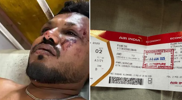 Como único sobrevivente do acidente aéreo na Índia conseguiu escapar da morte