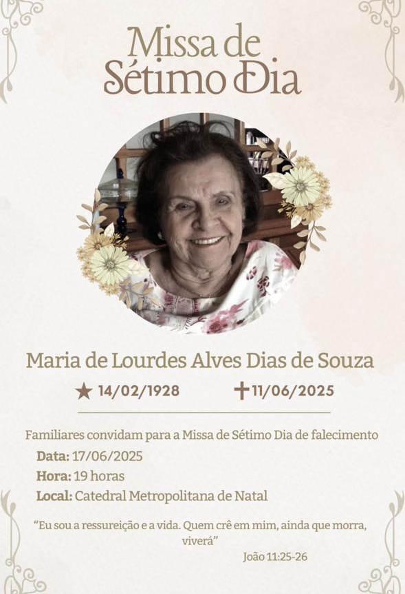 Missa de 7º dia de Diuda Alves