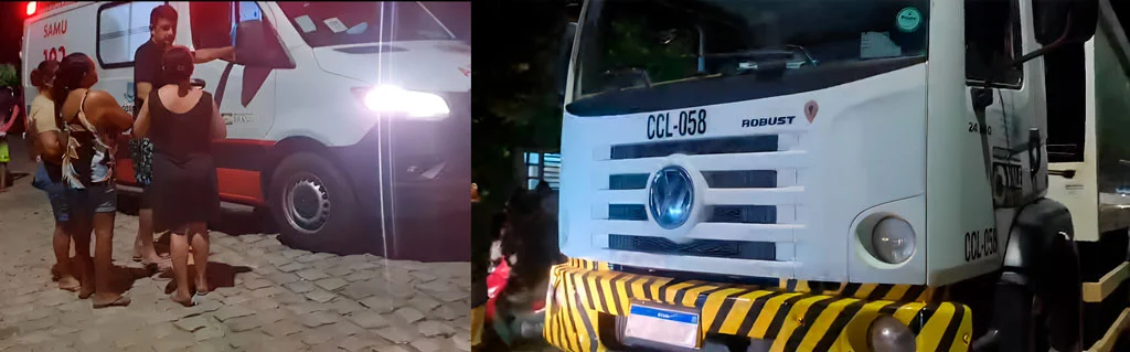 Criança de 10 anos morre atropelada por caminhão do lixo em Mossoró