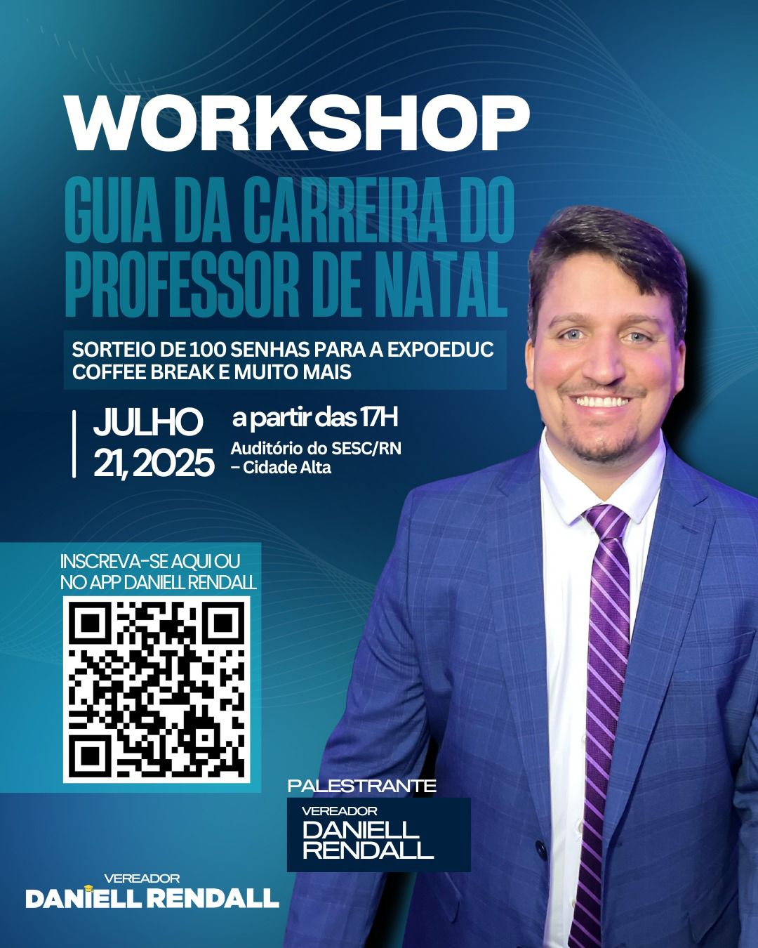 Workshop orienta novos professores concursados de Natal e sorteia senhas para o ExpoEduc