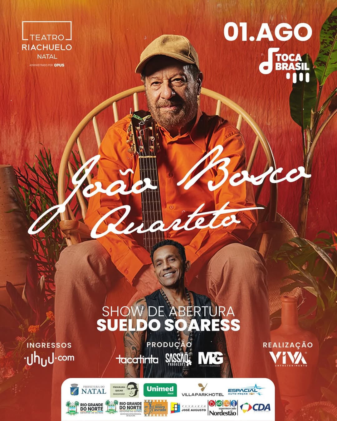 João Bosco apresenta show especial no Teatro Riachuelo nesta sexta (1º)