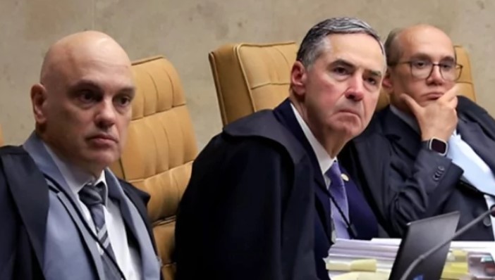 Alexandre de Moraes, Luís Roberto Barroso e Gilmar Mendes