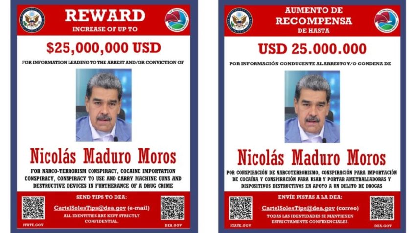 EUA anunciam recompensa de US$ 25 milhões por informações contra Maduro