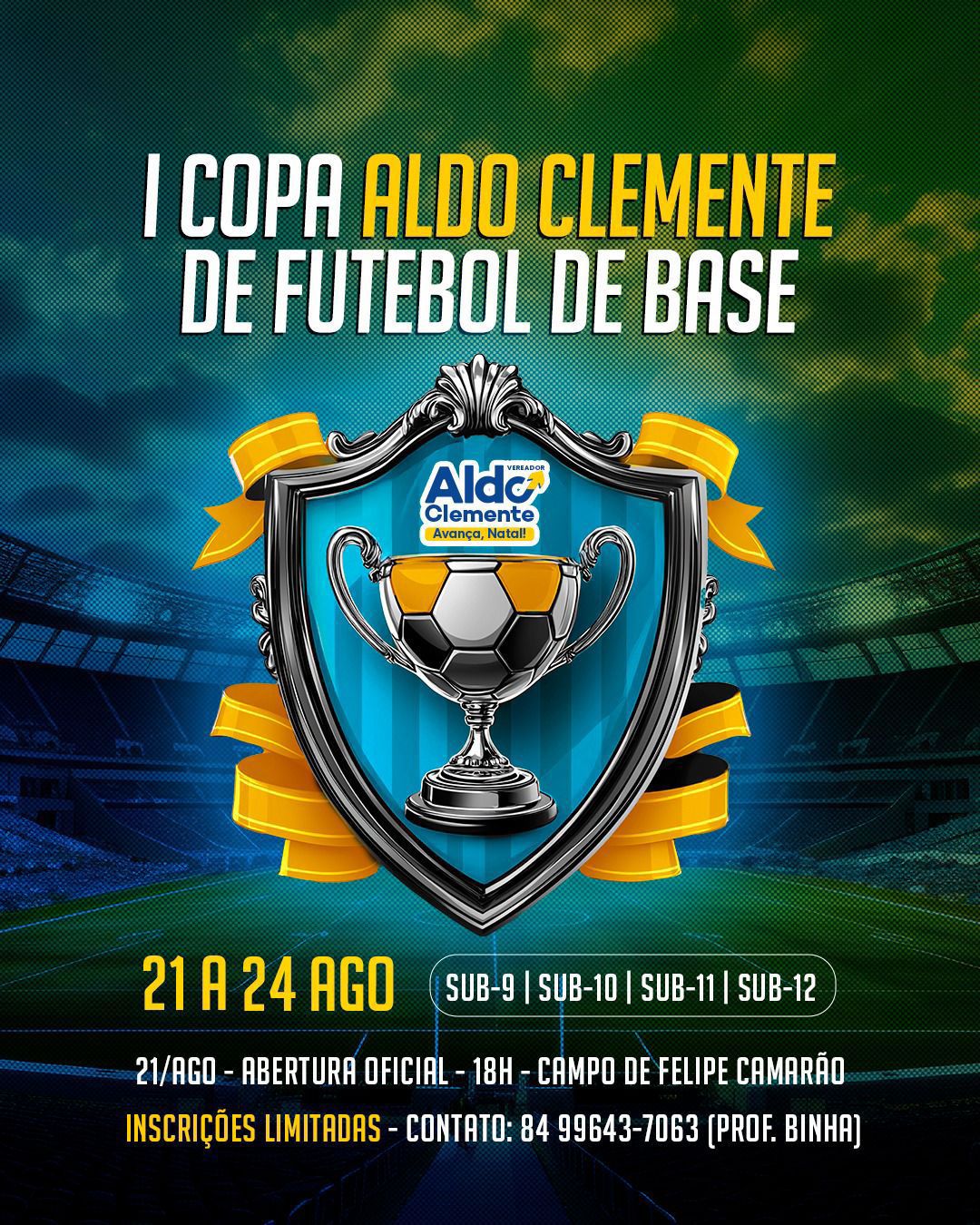 I Copa Aldo Clemente de Futebol de Base movimenta Felipe Camarão com esporte, inclusão social e valorização da juventude