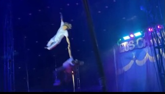 Artista de circo sofre queda após apresentação em cidade do RN