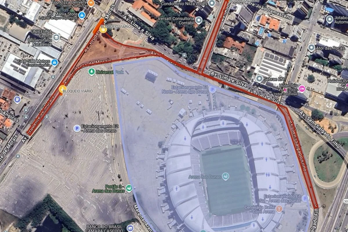 STTU define operação de trânsito para jogo do América neste domingo (7); veja interdições no entorno da Arena das Dunas