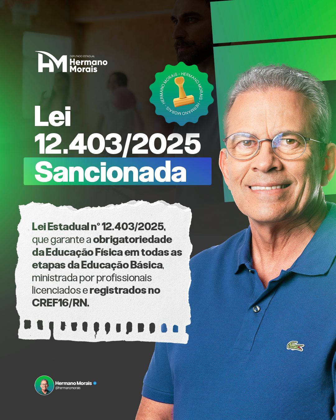 Educação Física passa a ser obrigatória em todas as etapas da Educação Básica no RN