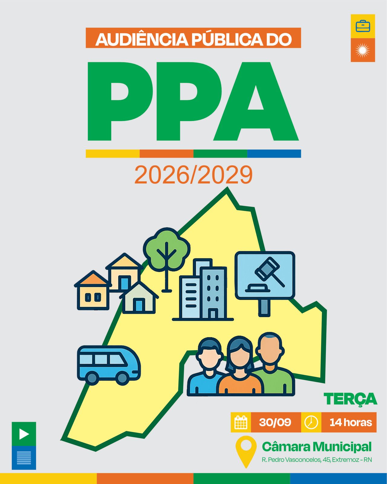 Prefeitura de Extremoz promove audiência pública sobre PPA 2026-2029 nesta terça (30)