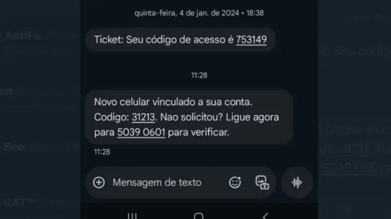 Cuidado: SMS sobre 