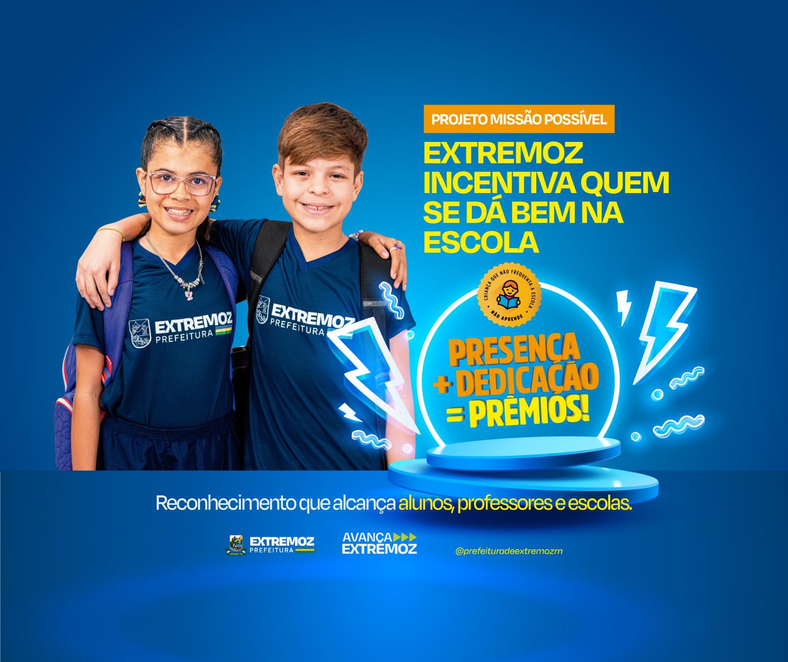 Extremoz lança “Missão Possível” e premia quem se destaca na educação