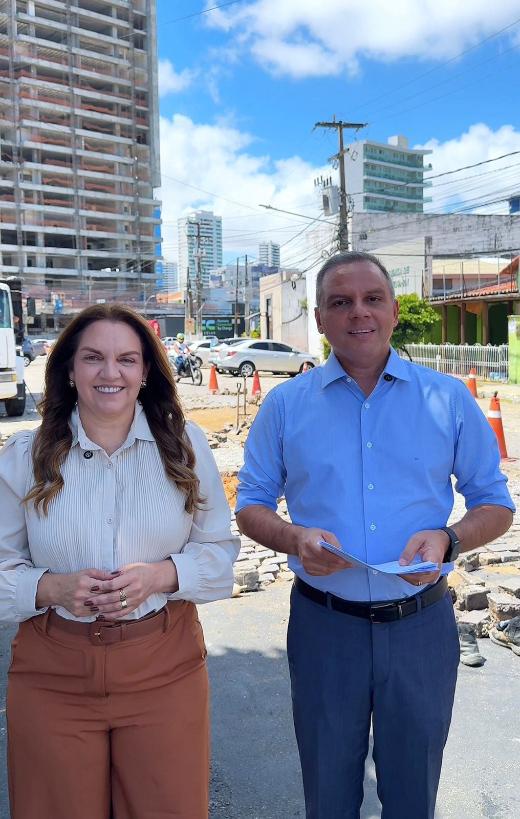 Aldo Clemente acompanha obras de requalificação da Rua Ângelo Varela e destaca avanços na mobilidade do Tirol