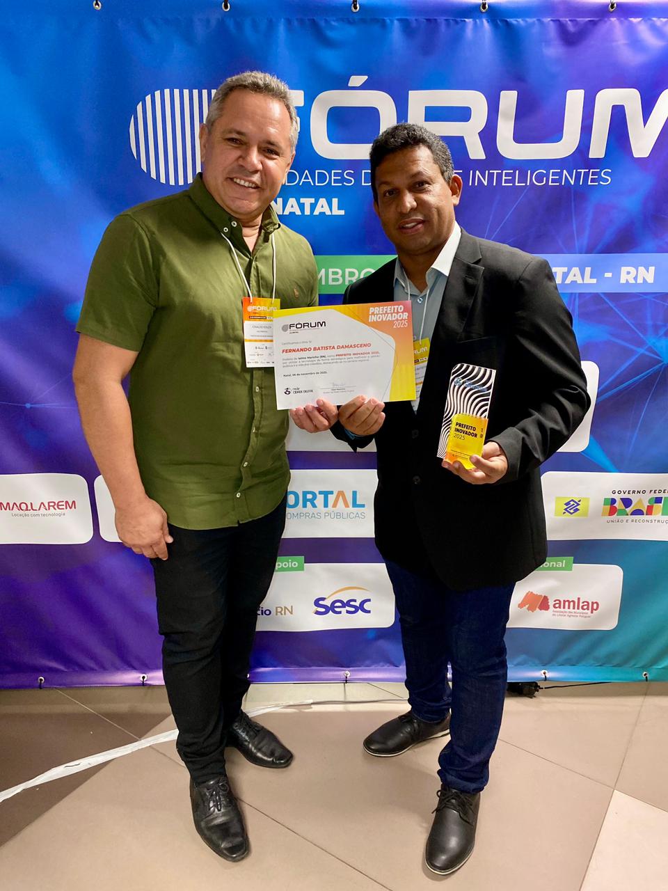 Prefeito Fernando de Ielmo Marinho é reconhecido como “Prefeito Inovador 2025” no Fórum de Cidades Digitais e Inteligentes de Natal