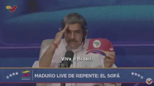 Com boné do MST, Maduro pede para brasileiros 