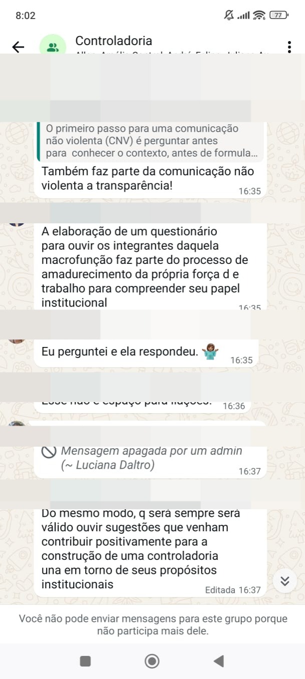 Confusão grande na Control