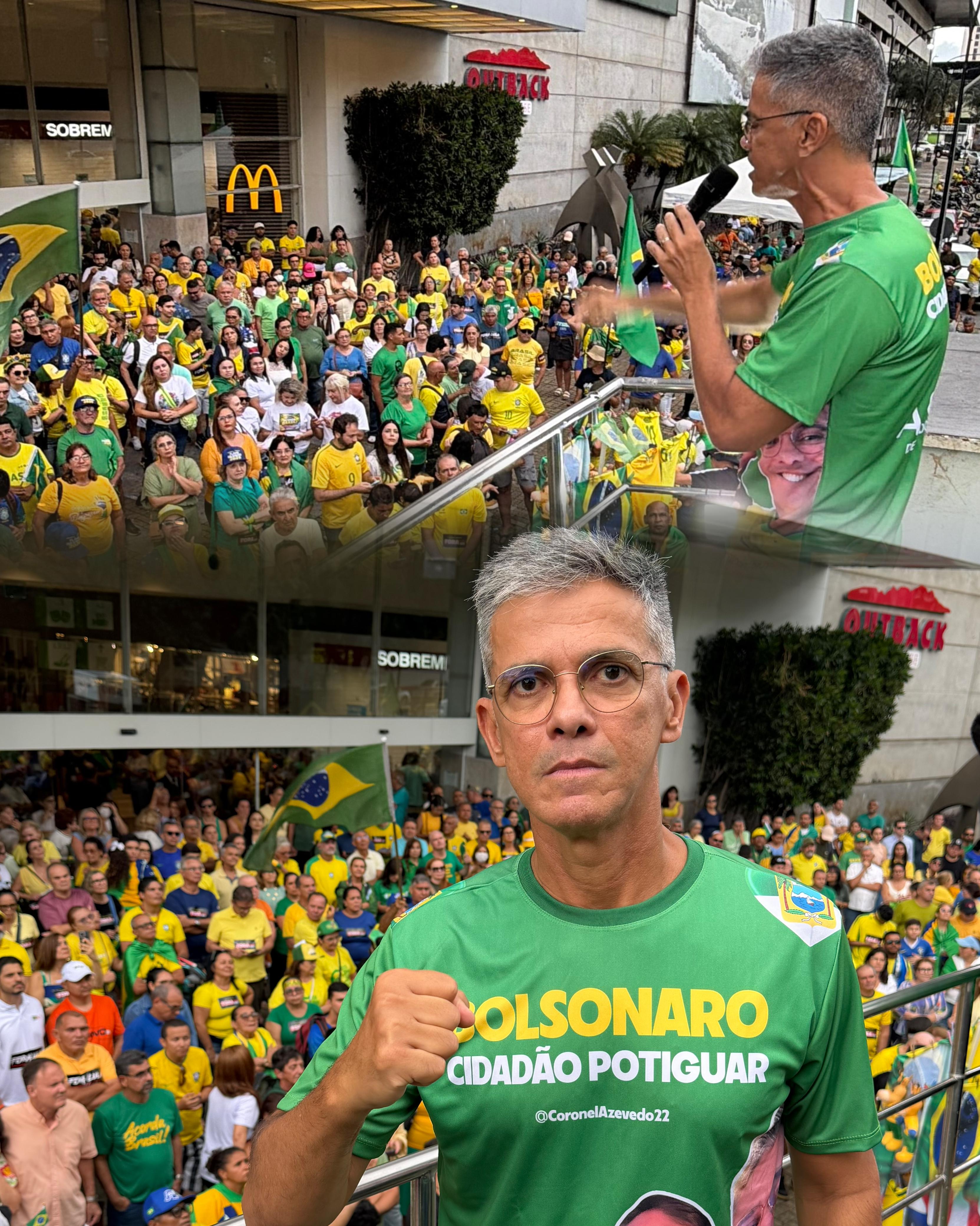 Deputado Coronel Azevedo participa do Acorda Brasil, em Natal, e defende Flávio Bolsonaro para a Presidência da República