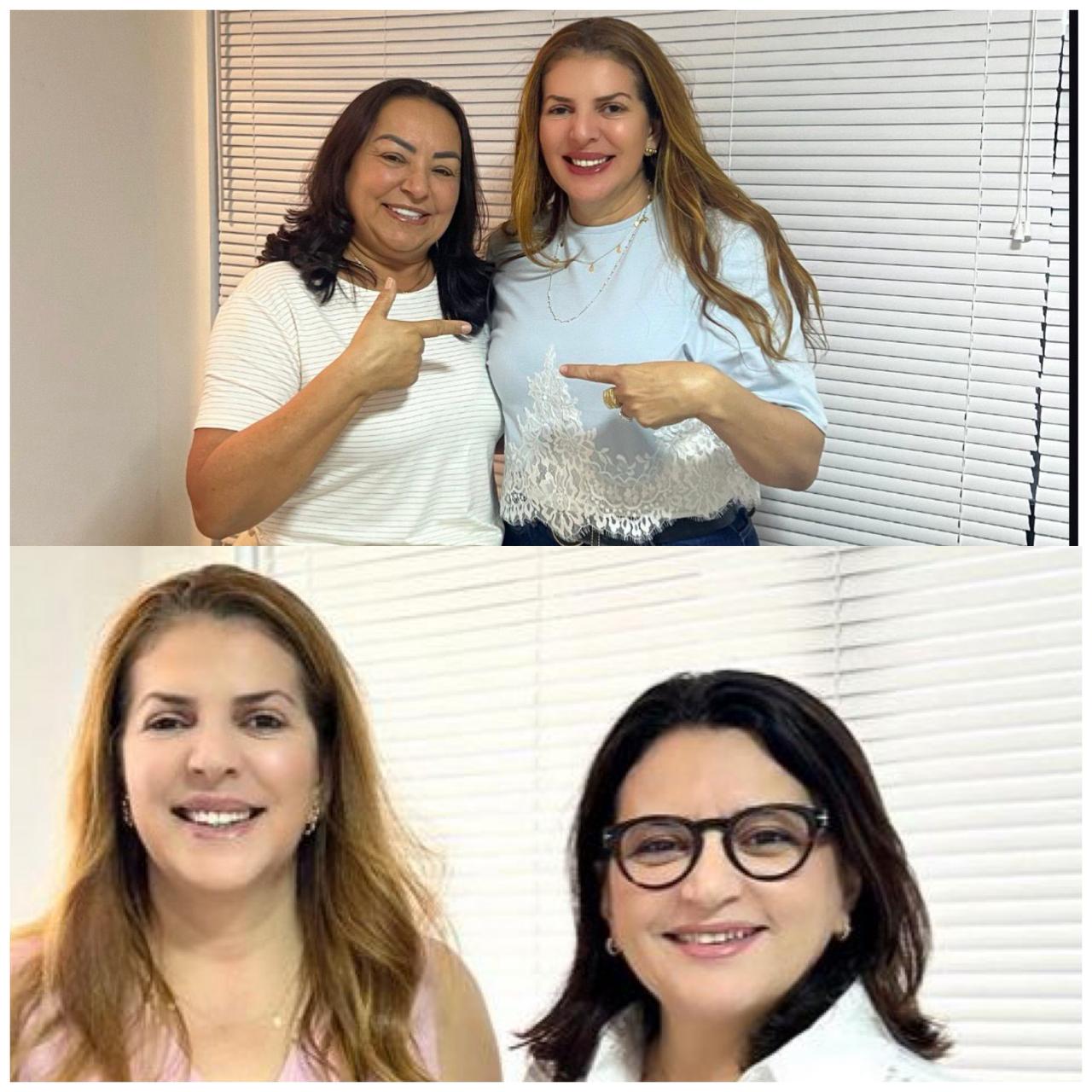 Nina Souza recebe apoio da ex-prefeita Sandra Jacqueline, de Fernando Pedroza, e da vice-prefeita Oriana Rodrigues, de Paraná