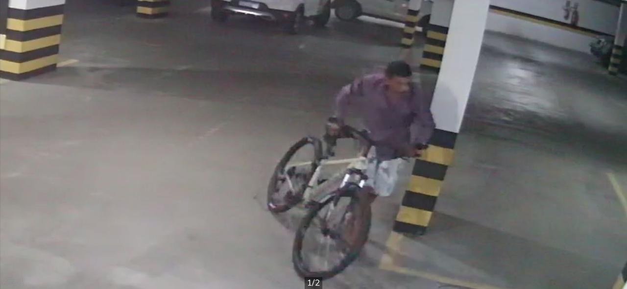 Bandido invade garagem de prédio no Tirol para roubar bicicleta que custa alguns mil reais