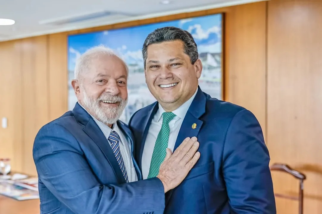 Lula e Davi Alcolumbre no Palácio do Planalto (Ricardo Stuckert/PR)