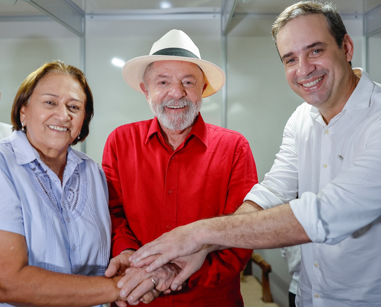 Fátima Bezerra, Lula e Cadu Xavier | Foto: reprodução