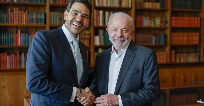 Presidente da República Luiz Inácio Lula da Silva e o Advogado Geral da União, Jorge Messias, indicado a ministro do Supremo Tribunal Federal | Foto: Ricardo Stuckert/PR
