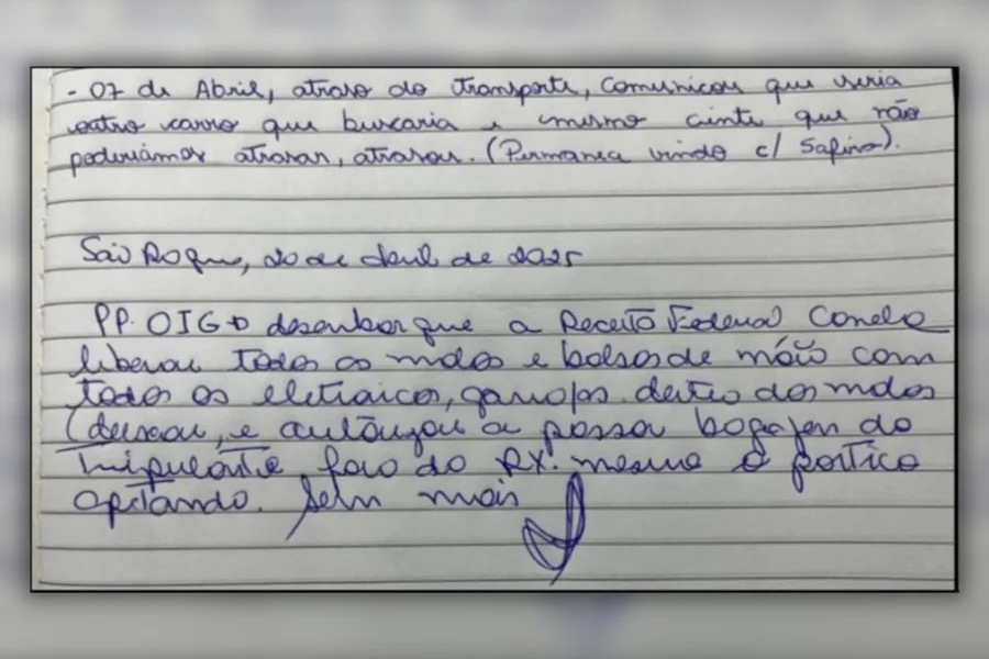 Livro de ocorrências de aeroporto registrou liberação de bagagens fora do raio-x em voo com dono de bet, Motta e Ciro Nogueira
